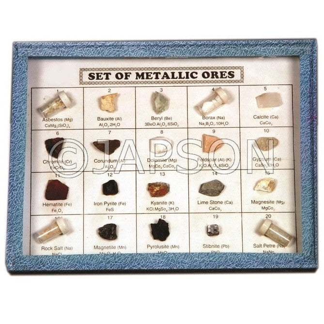 Ores Set, Collection of 20 Metallic Ores Ores Set, Collection of 20 Metallic Ores